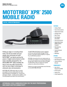 thumbnail MOTOTRBO XPR 2500